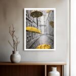 Quadro Decorativo Londres Guarda Chuvas - 70x50 cm