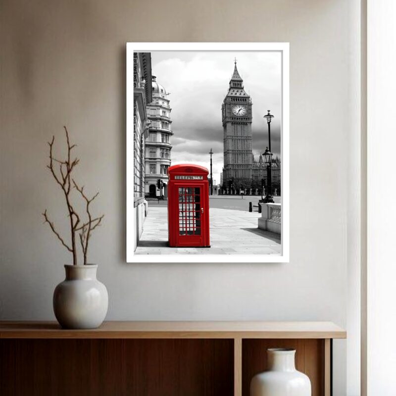Quadro Decorativo Londres Telefone - 70x50 cm