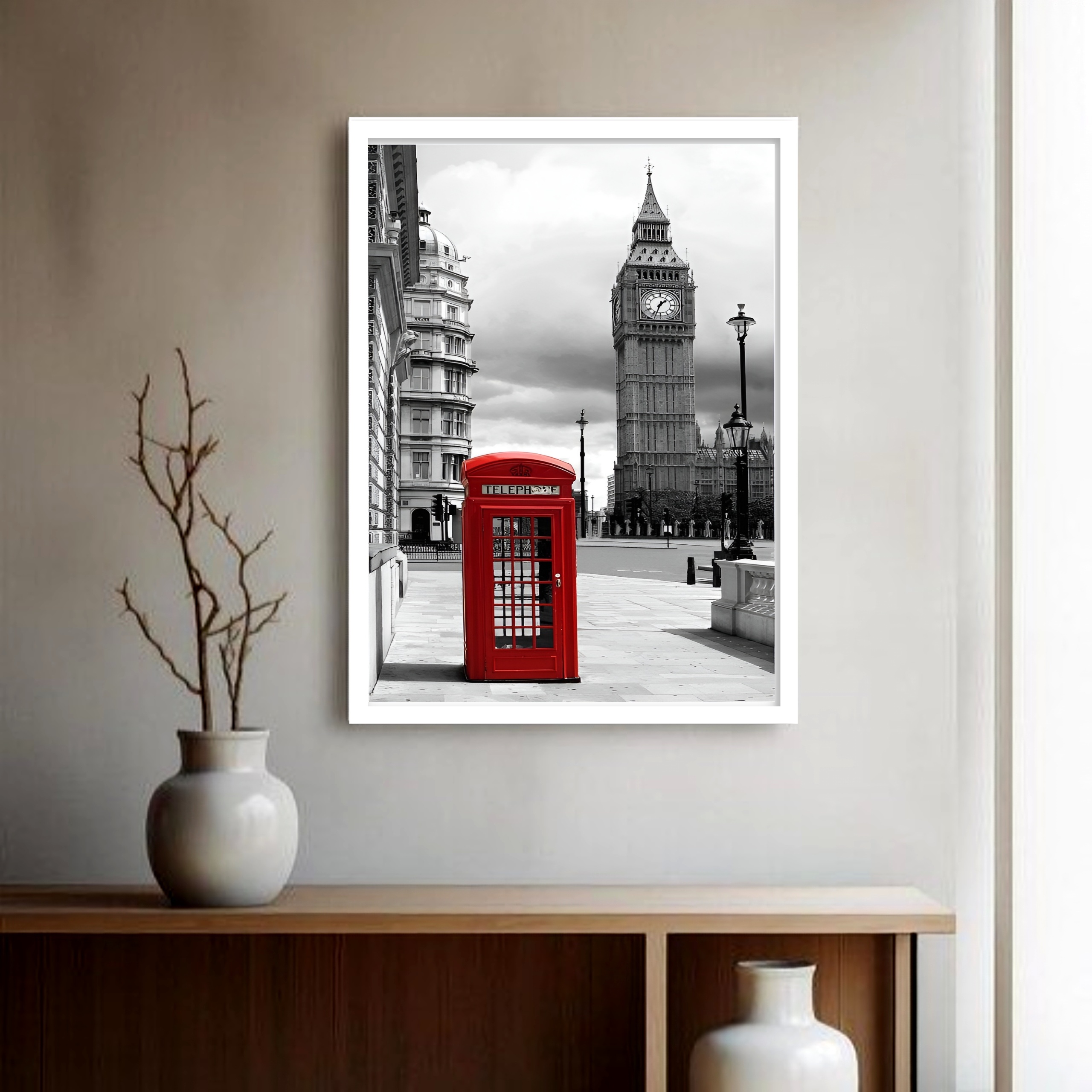 Quadro Decorativo Londres Telefone - 70x50 cm