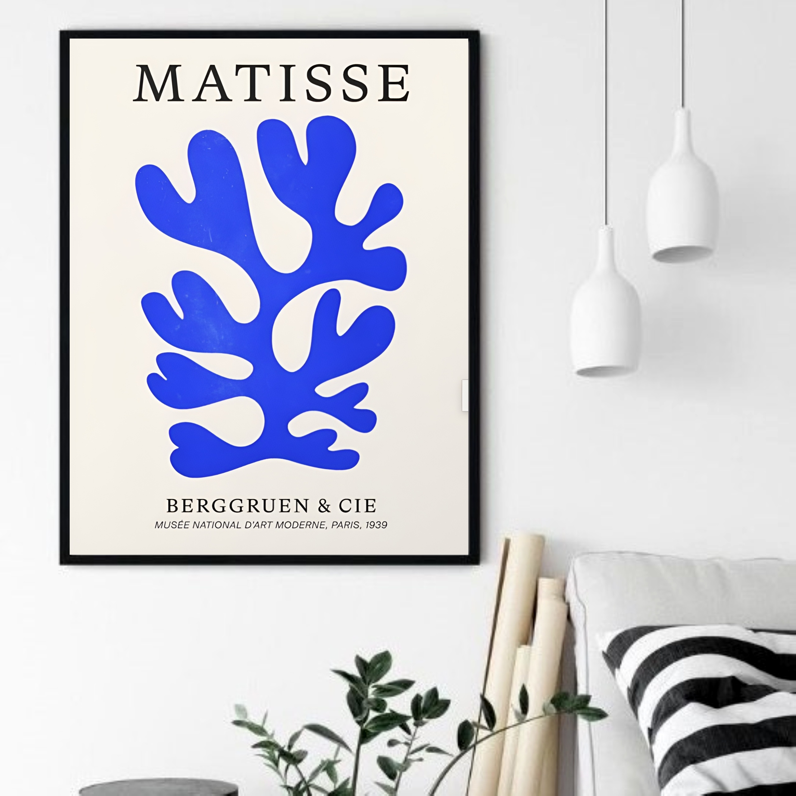 Quadro Decorativo Matisse Forma Azul - 70x50 cm