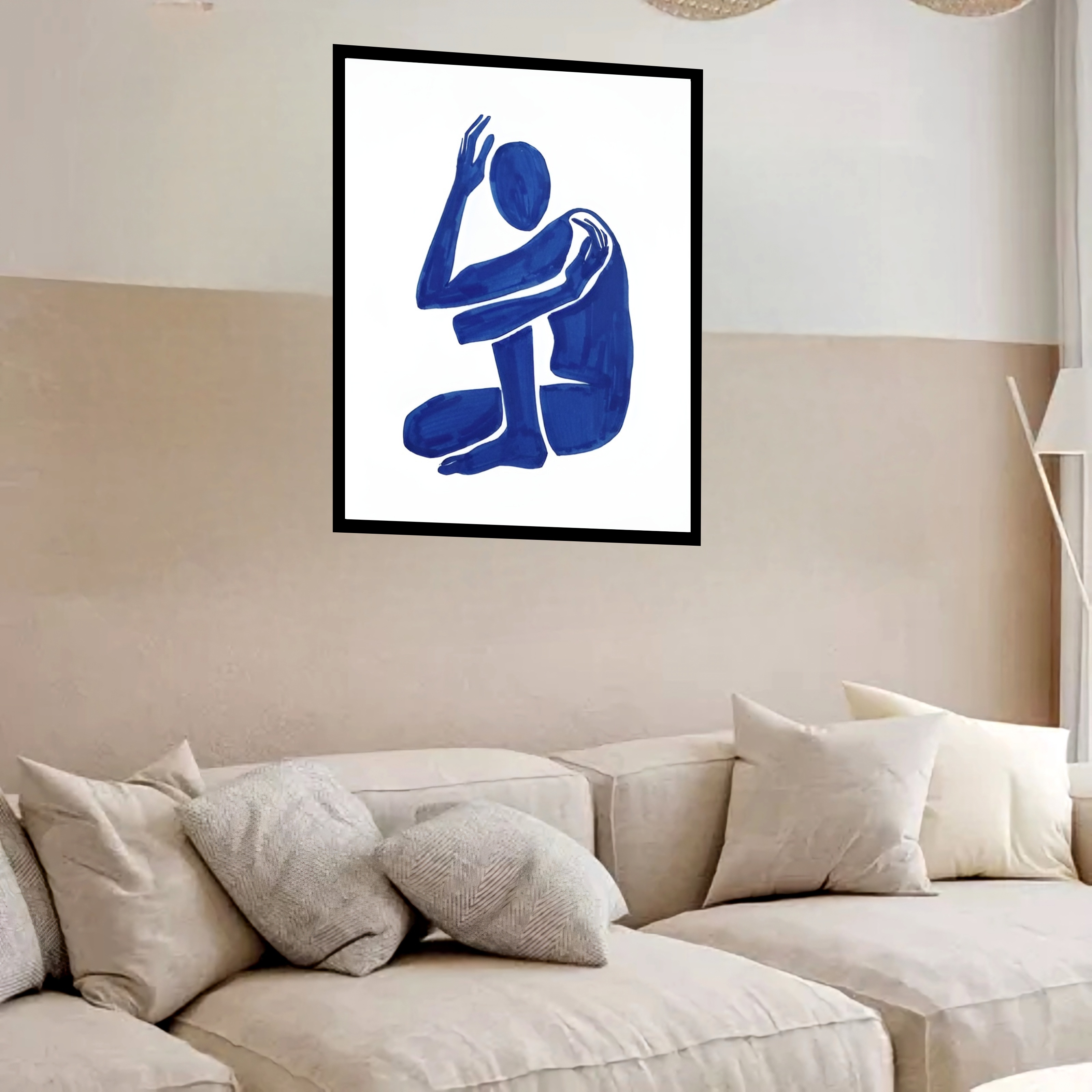 Quadro Decorativo Matisse Homem Azul - 70x50 cm