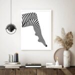 Quadro Decorativo Meia Calça Listrada - 70x50 cm
