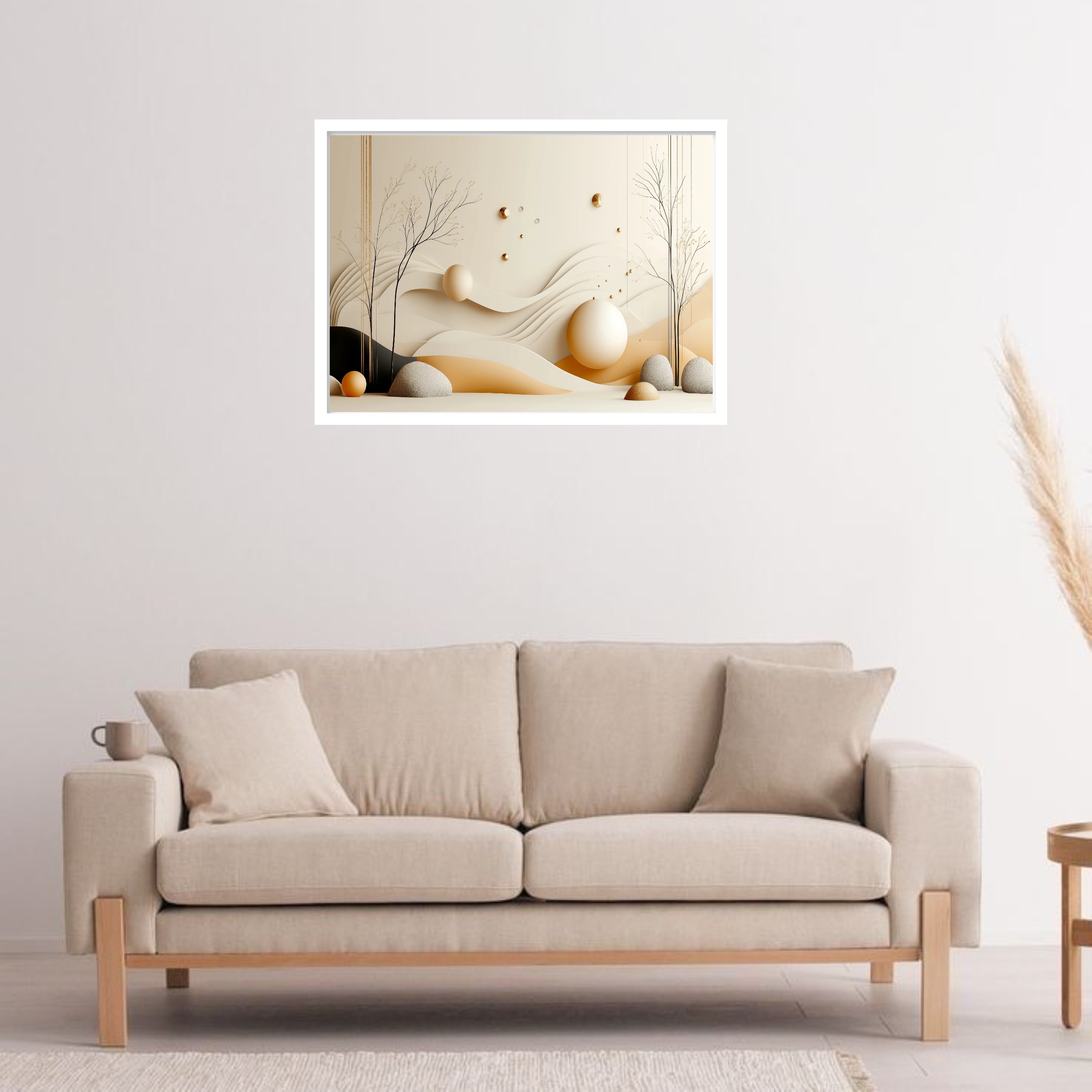 Quadro Decorativo Minerais Abstrato - 50x70 cm