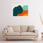 Quadro Decorativo Montanhas Abstrato - 50x70 cm
