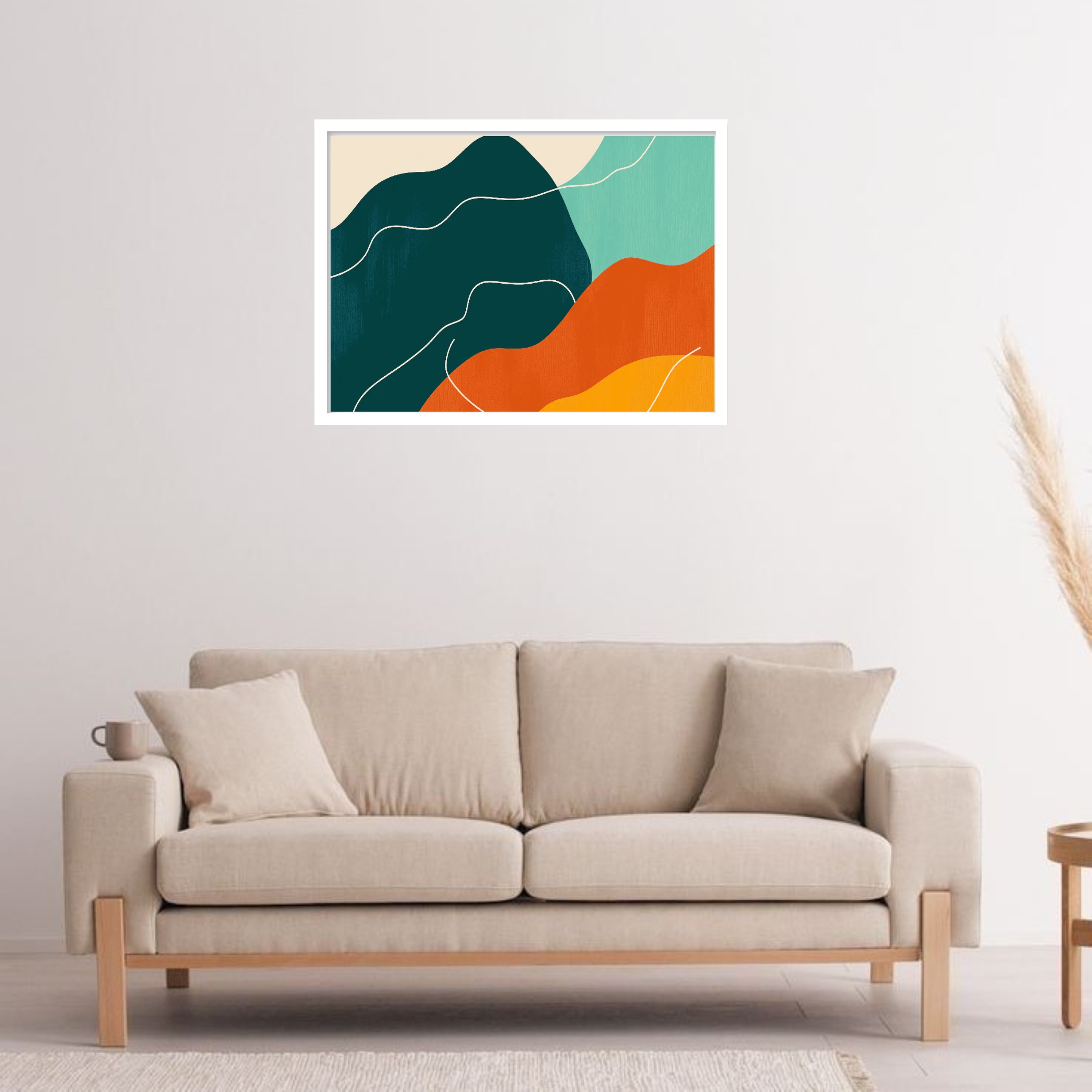 Quadro Decorativo Montanhas Abstrato - 50x70 cm