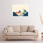 Quadro Decorativo Montanhas Pontas Abstrato - 50x70 cm
