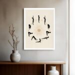 Quadro Decorativo Movimento Círculo Yoga - 70x50 cm