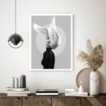Quadro Decorativo Mulher Asas Cabeça - 70x50 cm