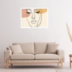 Quadro Decorativo Mulher Face Abstrato - 50x70 cm