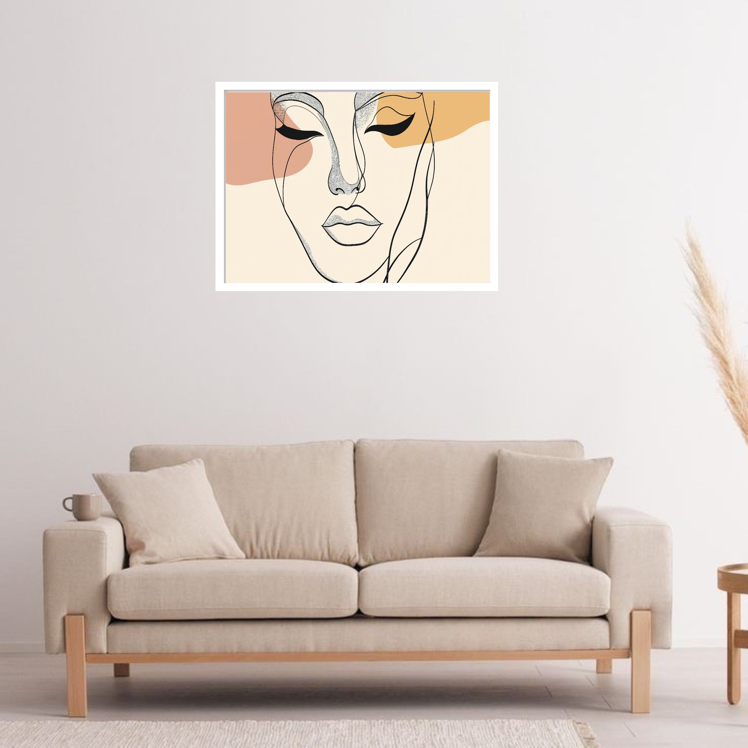 Quadro Decorativo Mulher Face Abstrato - 50x70 cm