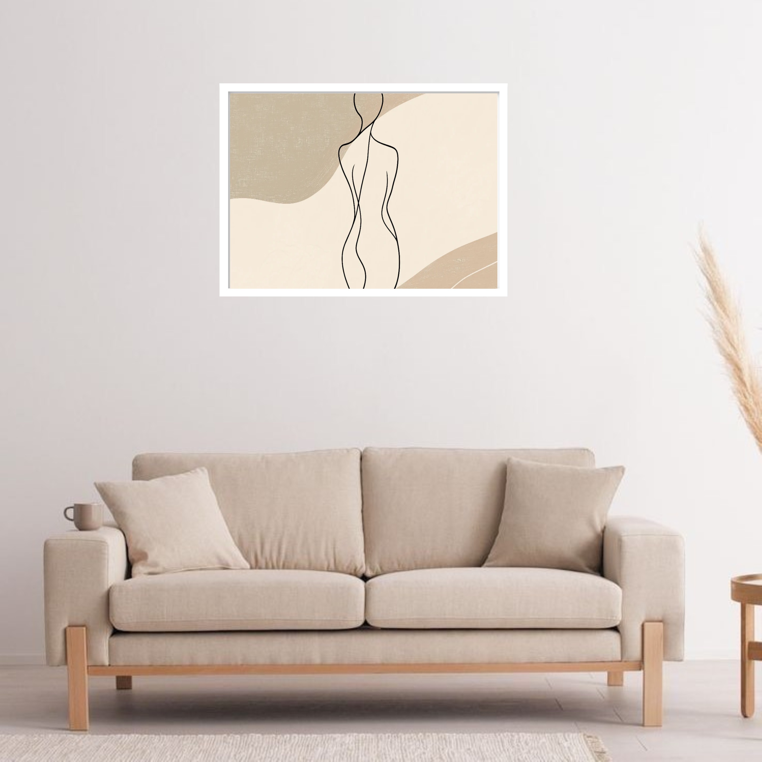 Quadro Decorativo Mulher Silhueta Abstrato - 50x70 cm