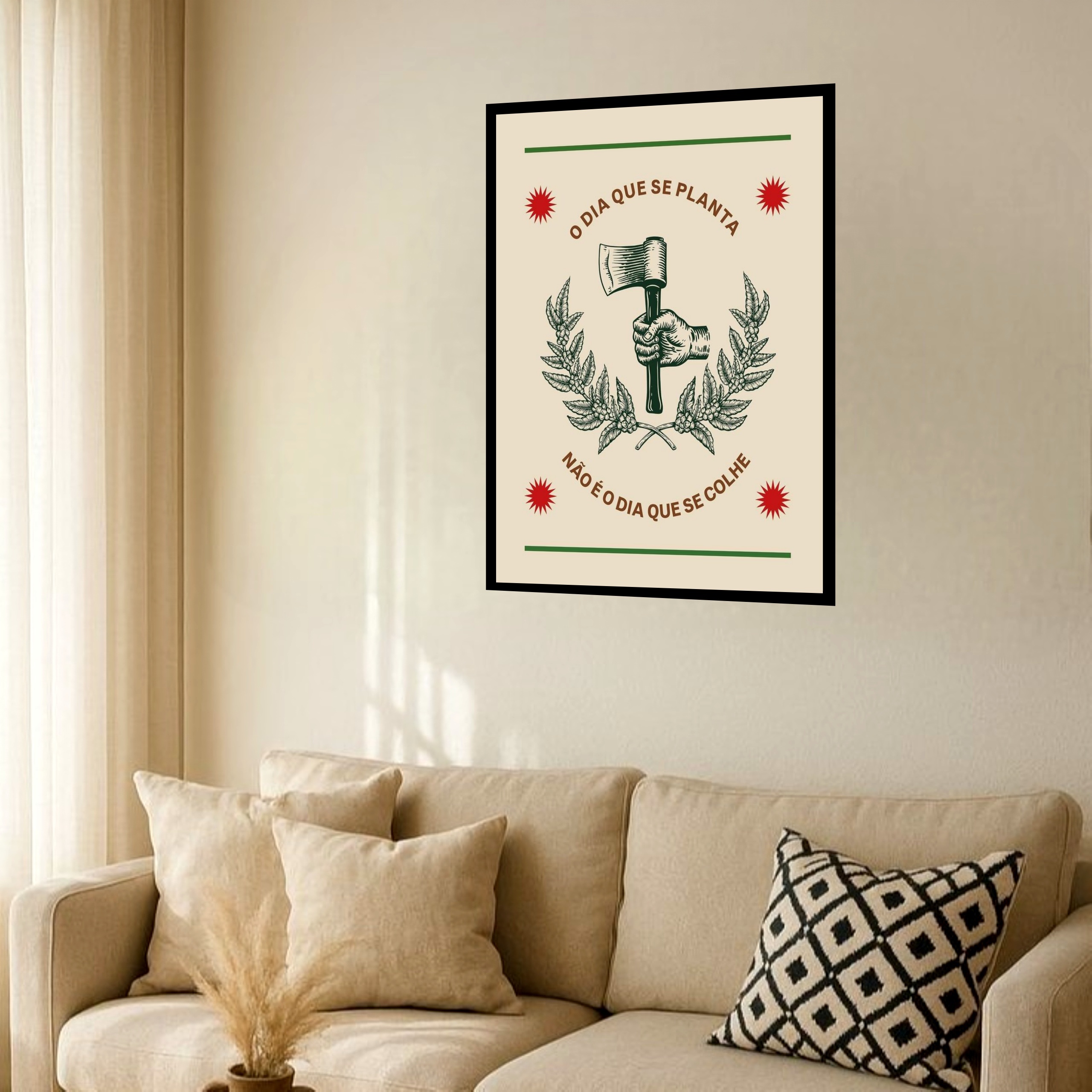Quadro Decorativo O Dia Que Se Planta - 70x50 cm