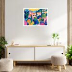 Quadro Decorativo Paisagem Mediterrânea - 50x70 cm