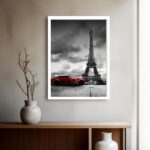 Quadro Decorativo Paris Carro Antigo - 70x50 cm