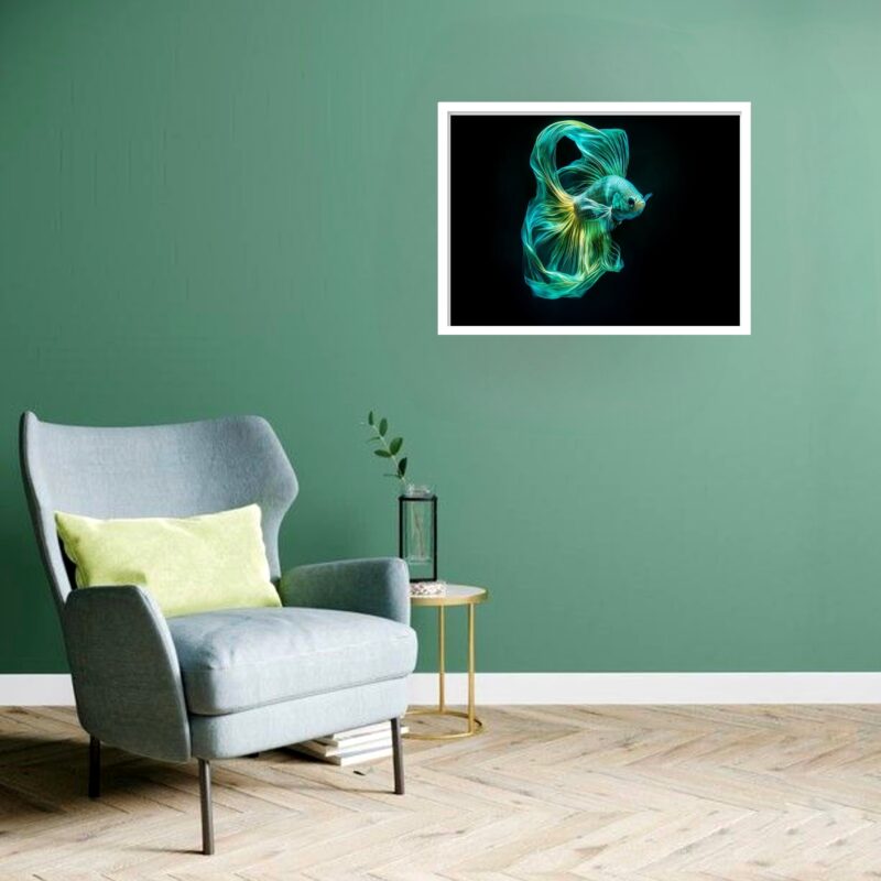 Quadro Decorativo Peixe Verde - 50x70 cm