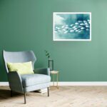 Quadro Decorativo Peixes Branco - 50x70 cm