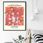 Quadro Decorativo Poster Flower Market – London - 70x50 cm