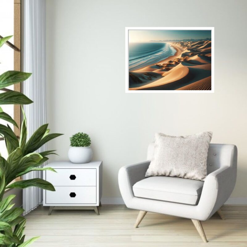 Quadro Decorativo Praia Duna Montanha - 50x70 cm