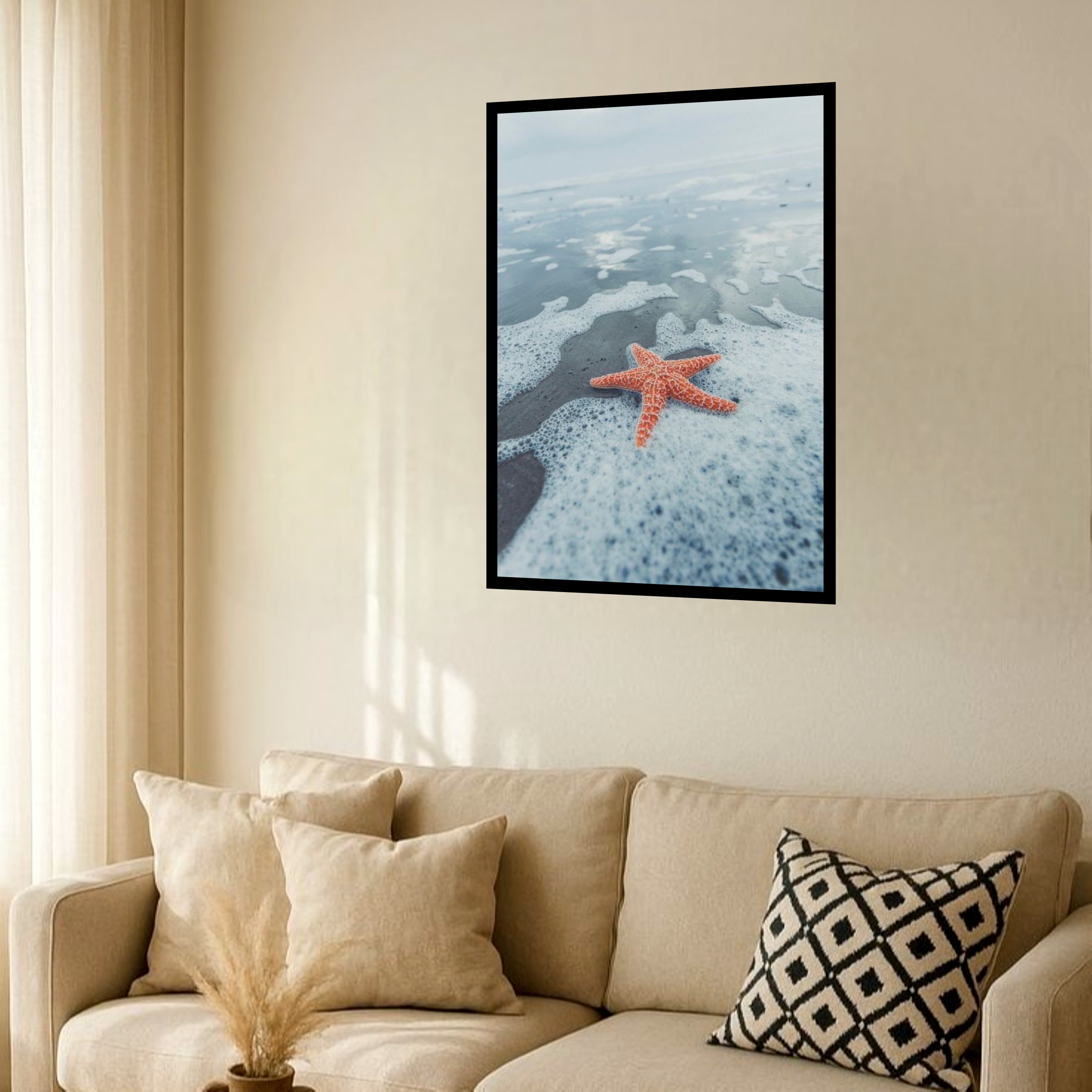Quadro Decorativo Praia Estrela do Mar - 70x50 cm
