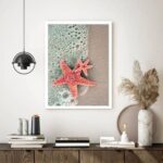 Quadro Decorativo Praia Estrela do Mar Areia - 70x50 cm
