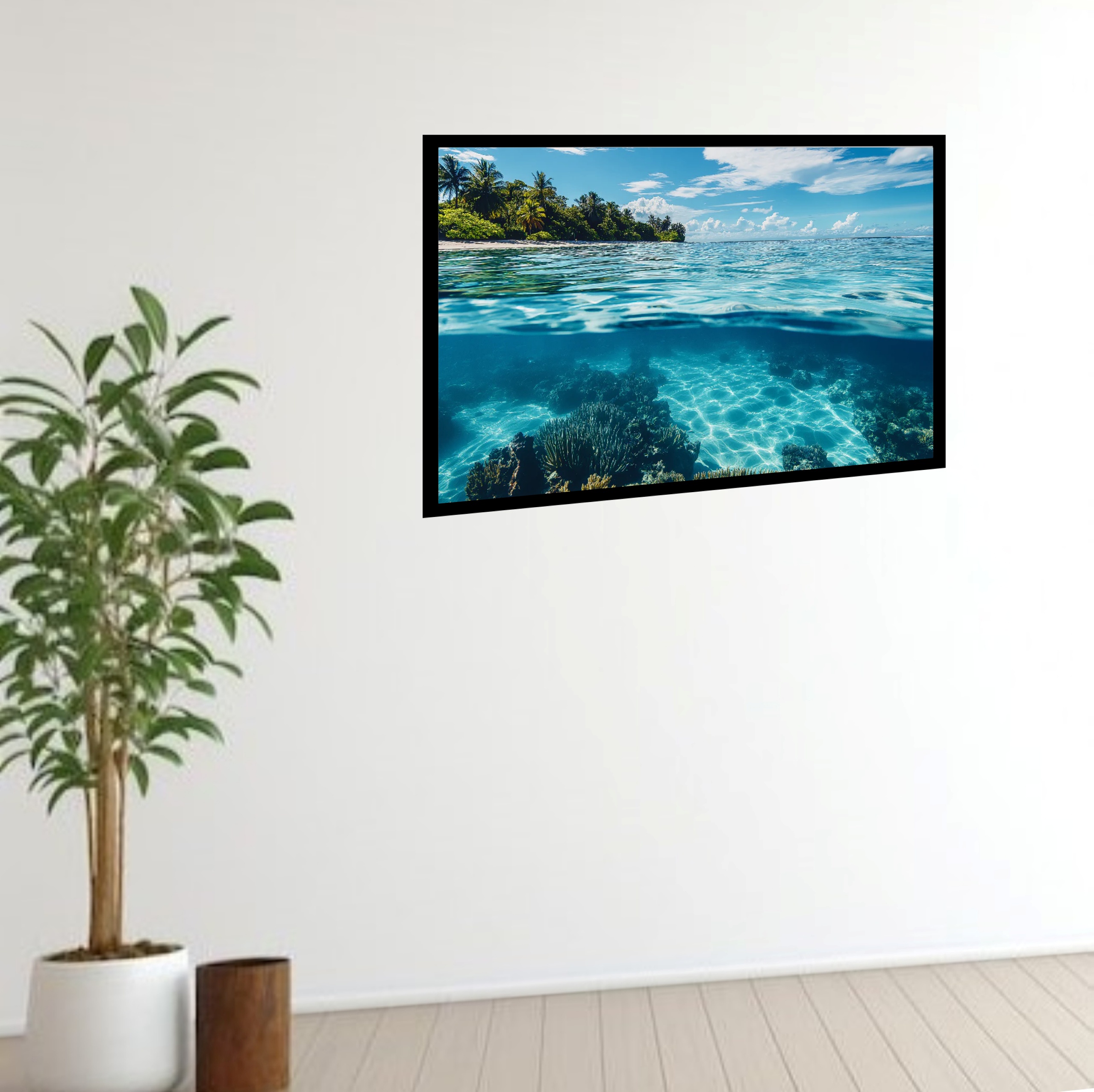 Quadro Decorativo Praia Fundo Mar - 50x70 cm