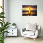Quadro Decorativo Prancha Silhueta Sol - 50x70 cm