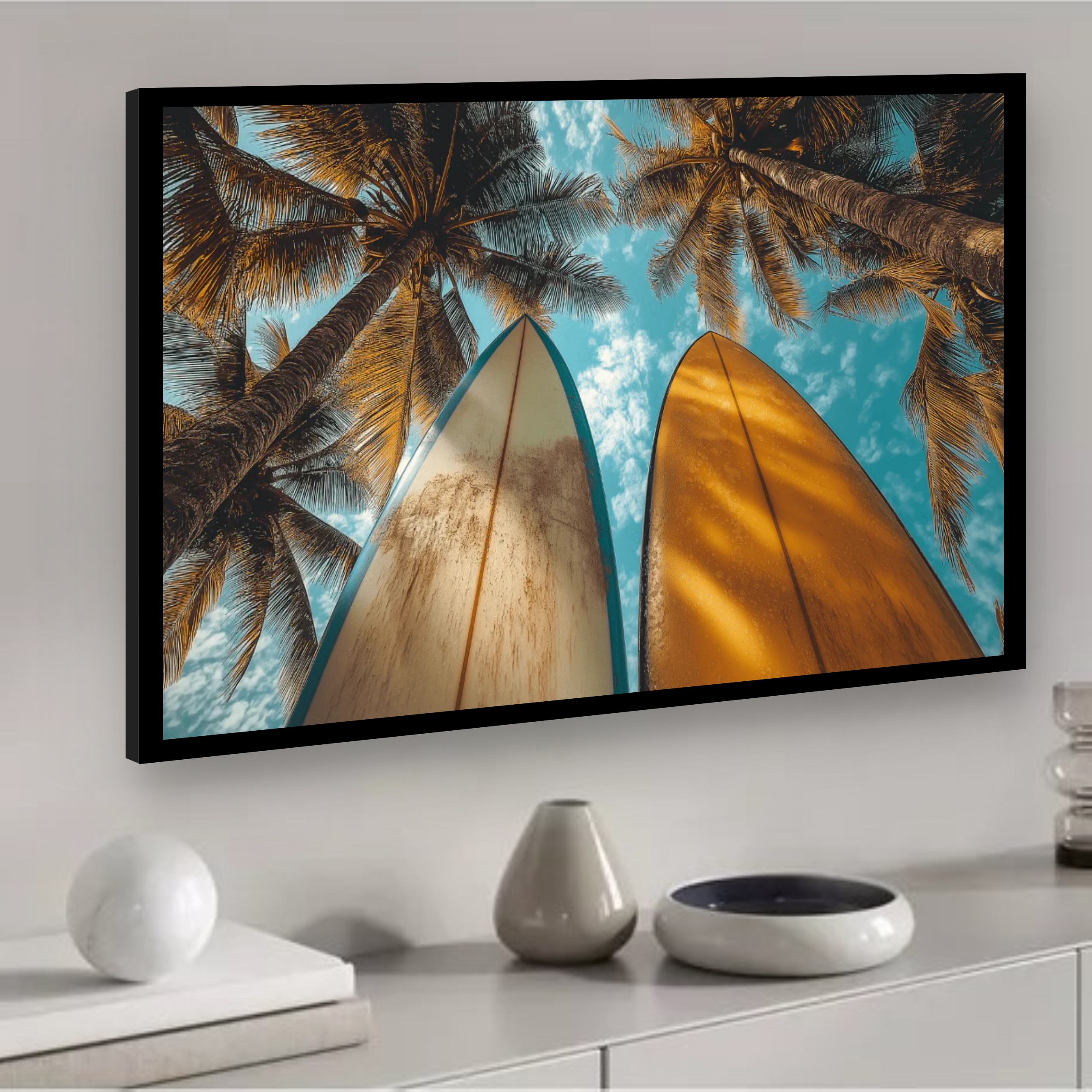 Quadro Decorativo Pranchas Beira Mar - 50x70 cm