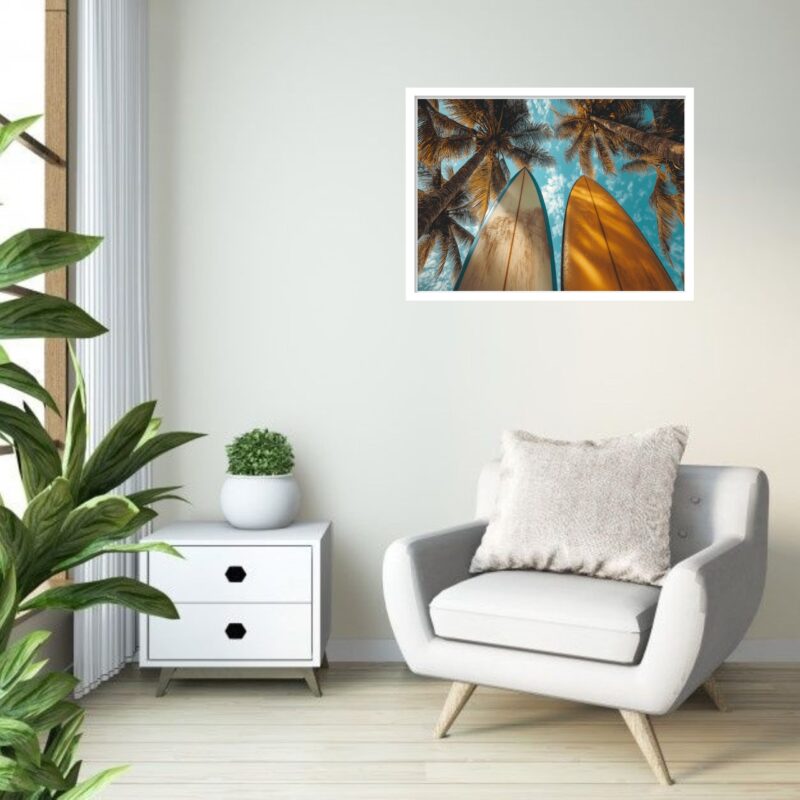 Quadro Decorativo Pranchas Beira Mar - 50x70 cm