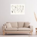 Quadro Decorativo Silhuetas Mulheres Abstrato - 50x70 cm