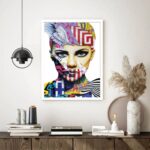 Quadro Decorativo Surrealismo Formas Mulher - 70x50 cm