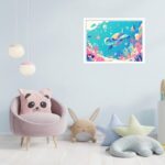 Quadro Decorativo Tartaruga Baby Mar - 50x70 cm