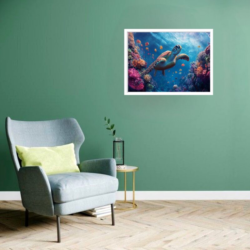 Quadro Decorativo Tartaruga Mar - 50x70 cm