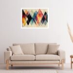 Quadro Decorativo Triângulos Abstrato - 50x70 cm
