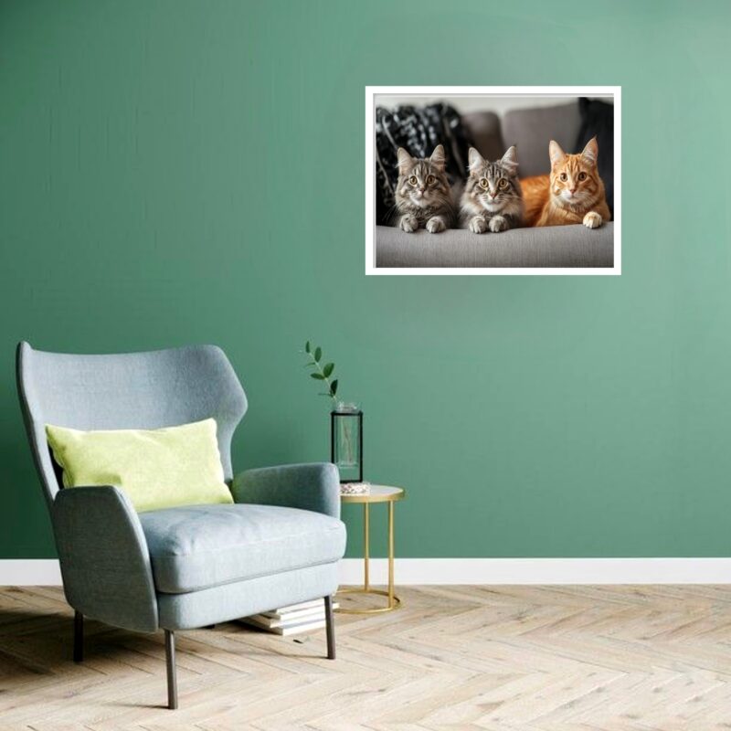 Quadro Decorativo Trio Gatinhos - 50x70 cm