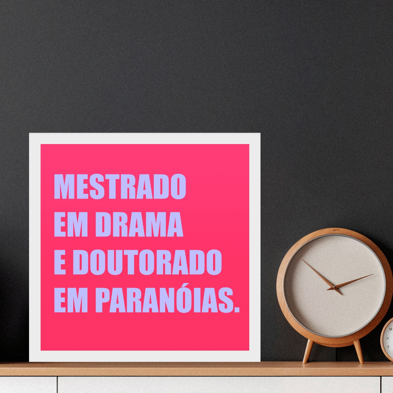Quadro Dramática e Paranóica - 33x33 Cm b