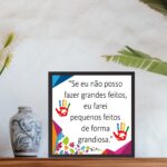 Quadro Frase Autismo - 33x33 Cm