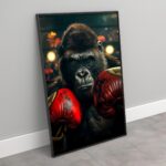 Quadro Gorila Do Boxe - 70x50 Cm