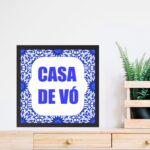 Quadro Quadrado Casa De Vó - 33x33 Cm