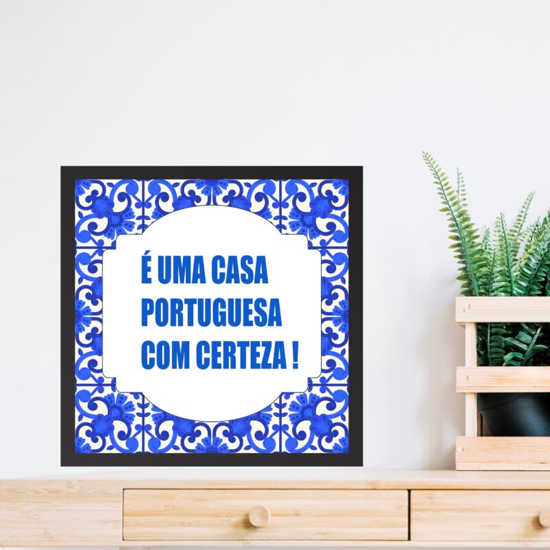 Quadro Quadrado Casa Portuguesa - 33x33 Cm