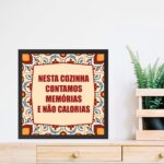 Quadro Quadrado Cozinha Memórias - 33x33 Cm