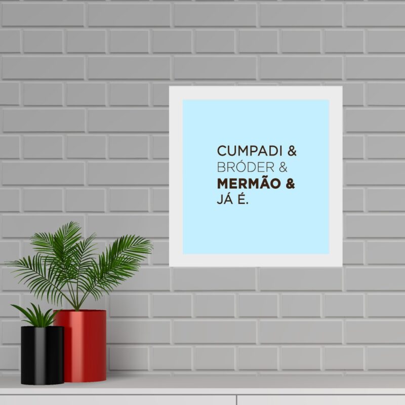 Quadro Quadrado Gírias Carioca - 33x33 Cm