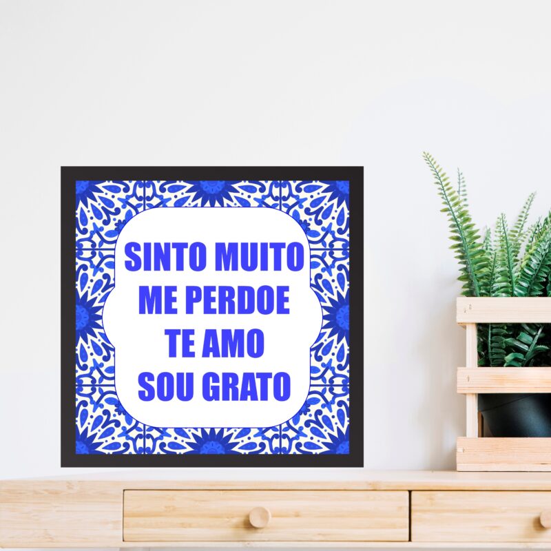 Quadro Quadrado Ho'oponopono- 33x33 Cm