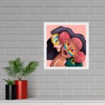 Quadro Quadrado LGBT Lésbicas - 33x33 Cm