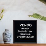 Quadro Vendo Meu Juízo - 33x33 Cm