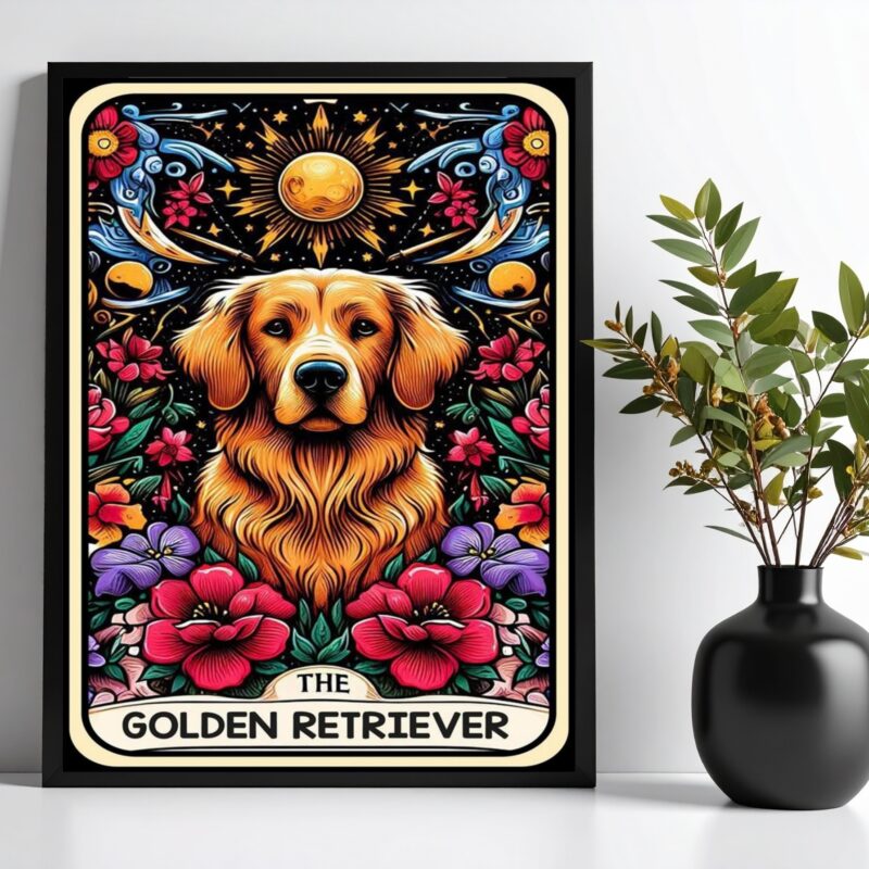 Quadro Carta Tarot - The Golden Retriever
