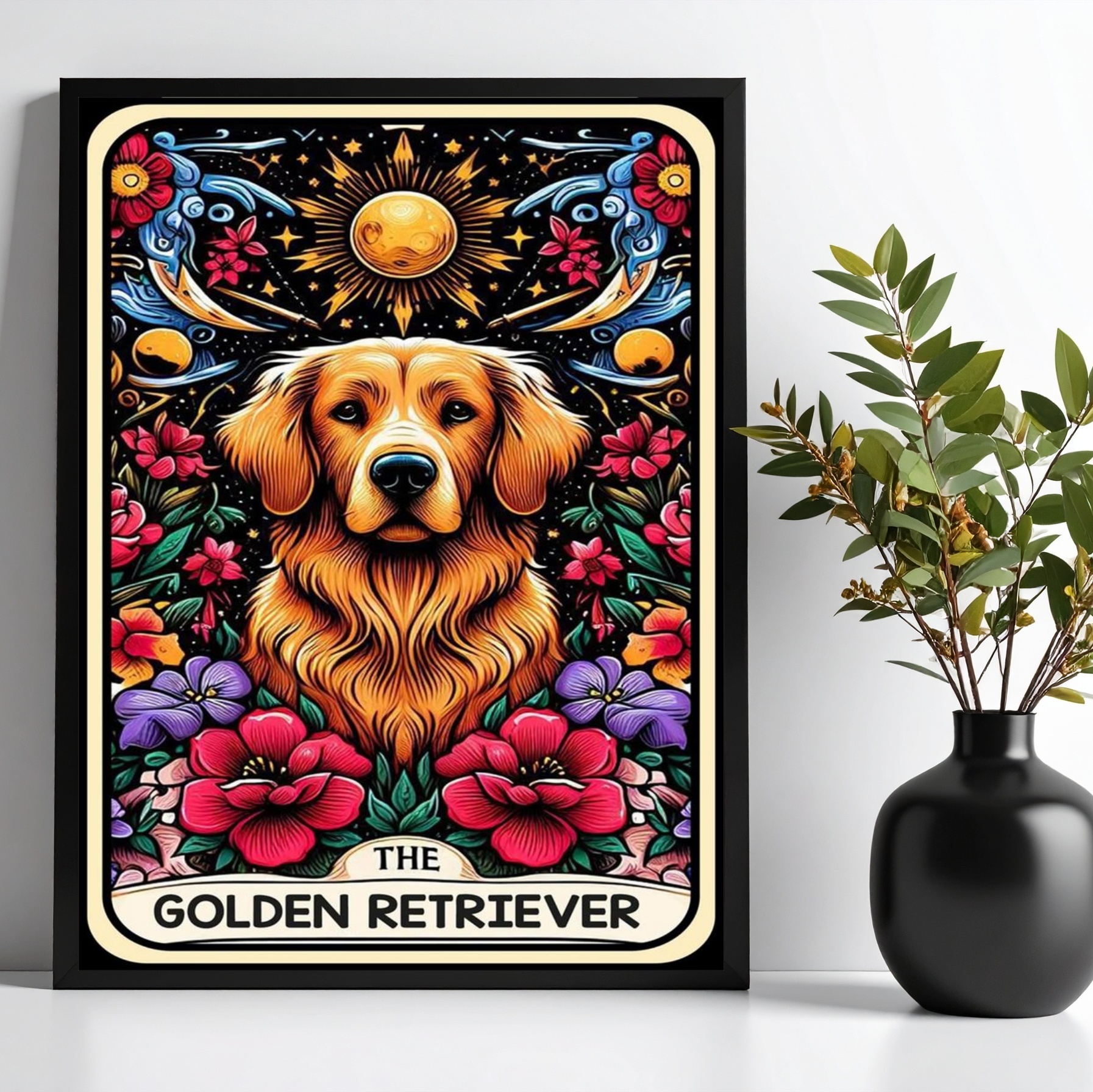 Quadro Carta Tarot - The Golden Retriever