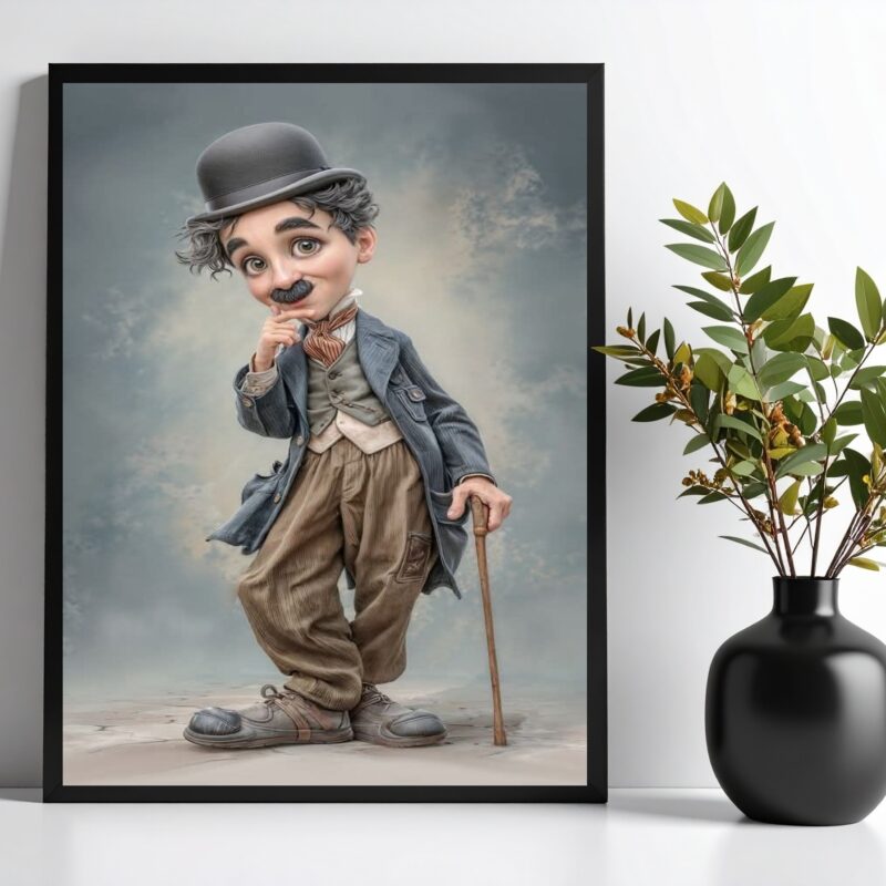 Quadro Charlie Chaplin - Caricatura