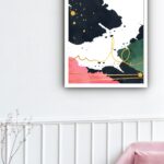 Quadro Decorativo Abstrato Cores Pintura - 70x50 cm
