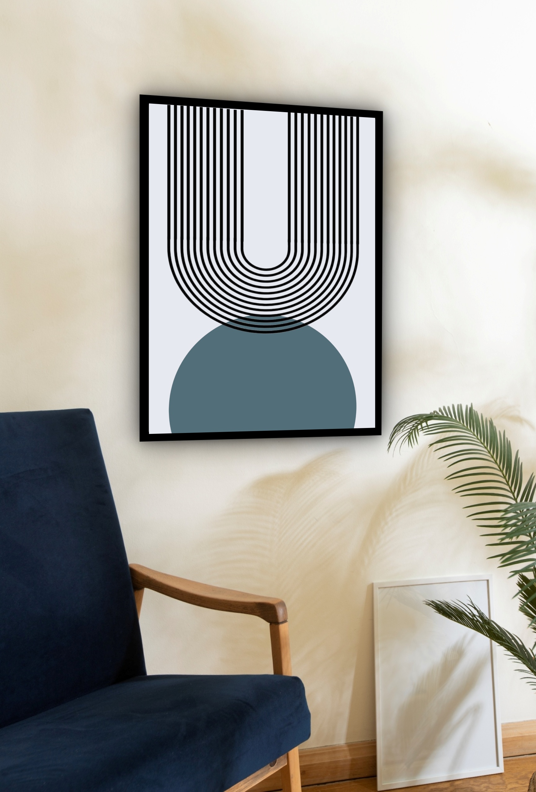 Quadro Decorativo Abstrato Espiral Circulo Cinza - 70x50 cm