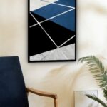 Quadro Decorativo Abstrato Mármore Prata - 70x50 cm